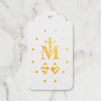 Miraculous Medal Foil Gift Tags