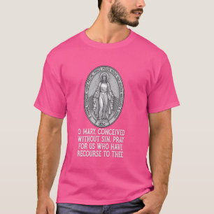 Miraculous Medal Marian Our Lady Catholic 5 T-Shirt