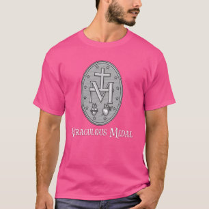 Miraculous Medal Marian Our Lady Catholic 8 T-Shirt