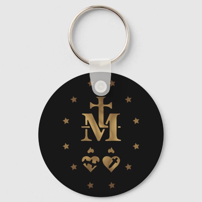 Miraculous Medal,  Medal of Our Lady of Grace  Keychain (Front)