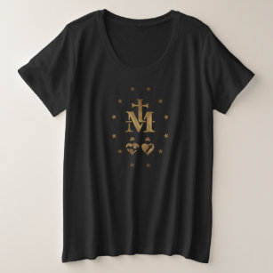 Miraculous Medal,  Medal of Our Lady of Grace Plus Size T-Shirt