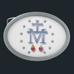 Miraculous Medal Oval Belt Buckle<br><div class="desc">Miraculous Medal</div>