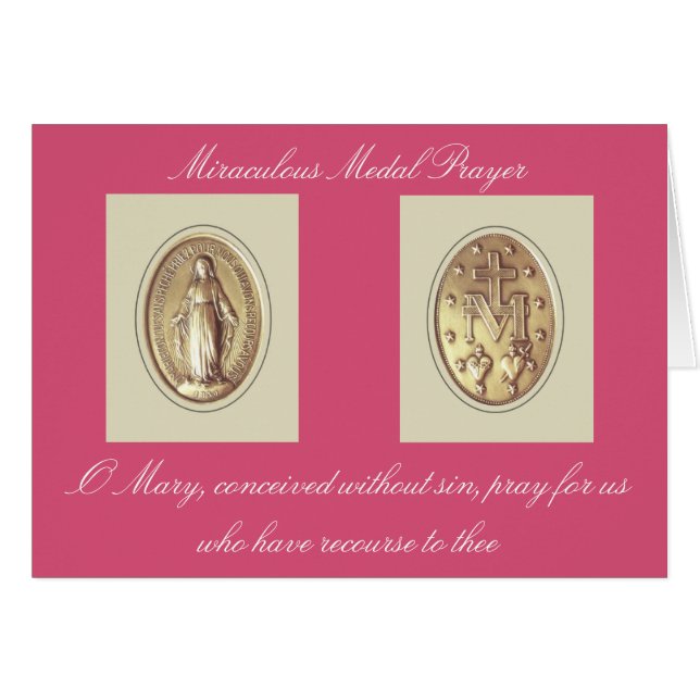 Miraculous Medal Prayer (Front Horizontal)