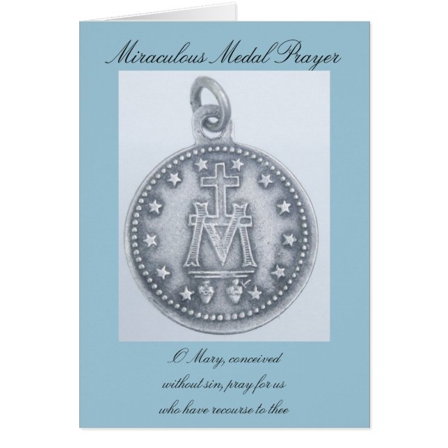 Miraculous Medal Prayer (Front)