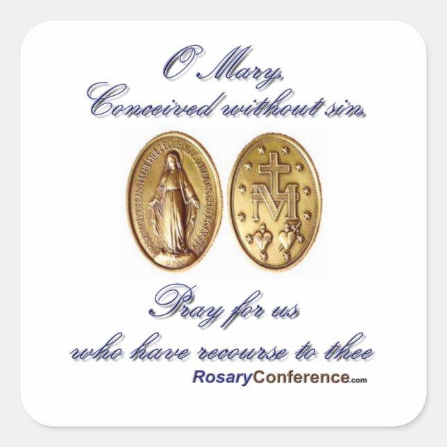 Miraculous Medal Prayer Stickers (Front)