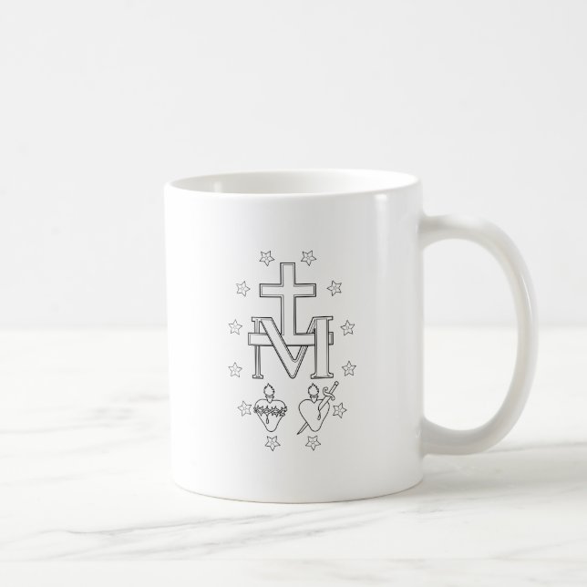 Miraculous Medal (Rear Image) Coffee Mug (Droite)