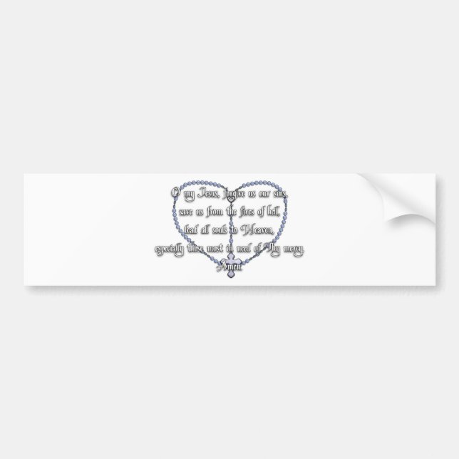 Miraculous Medal Rosary - Fátima Prayer Bumper Sticker (Front)