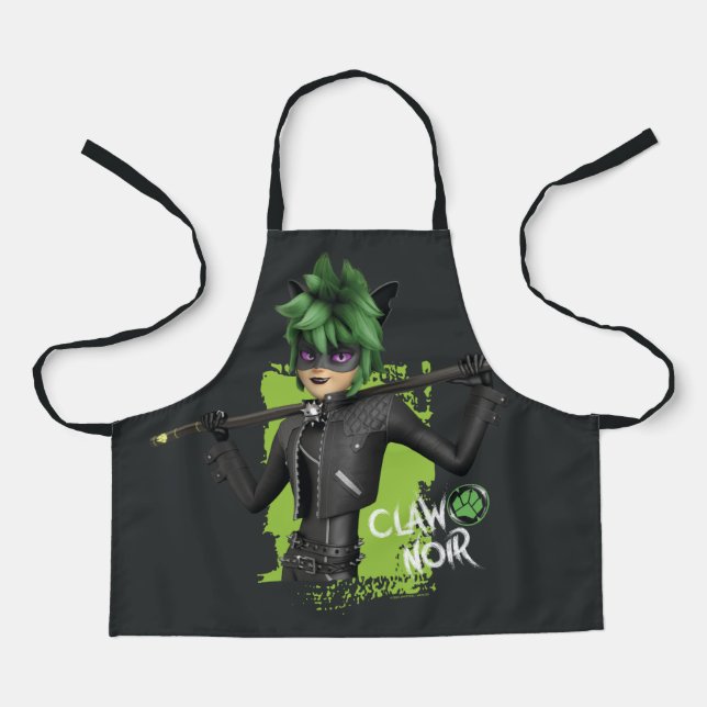 Miraculous Re-verse Claw Noir Character Graphic Apron (Front)