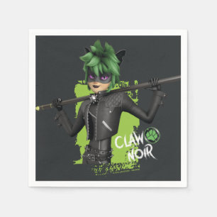 Miraculous Re-verse Claw Noir Character Graphic Napkin