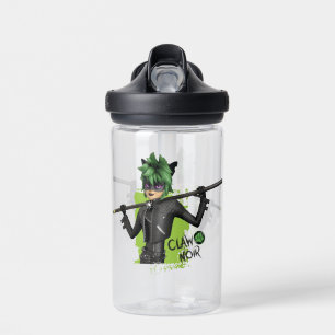 Miraculous Re-verse Claw Noir Character Graphic Water Bottle