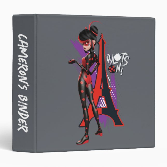 Miraculous Re-verse Shadybug Blots On! Binder (Front/Spine)