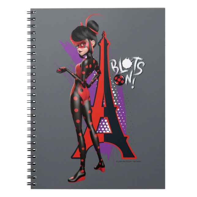 Miraculous Re-verse Shadybug Blots On! Notebook (Front)