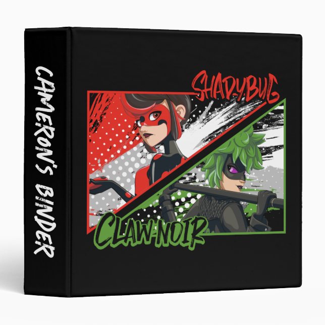 Miraculous Re-verse Shadybug & Claw Noir Binder (Front/Spine)