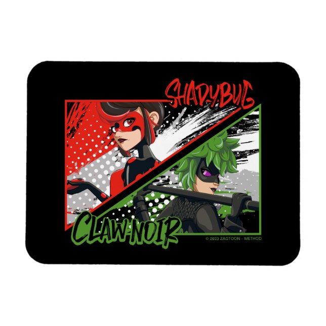 Miraculous Re-verse Shadybug & Claw Noir Magnet (Horizontal)