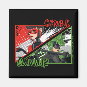Miraculous Re-verse Shadybug & Claw Noir Magnet