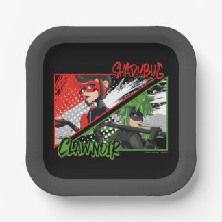 Miraculous Re-verse Shadybug & Claw Noir Paper Plate