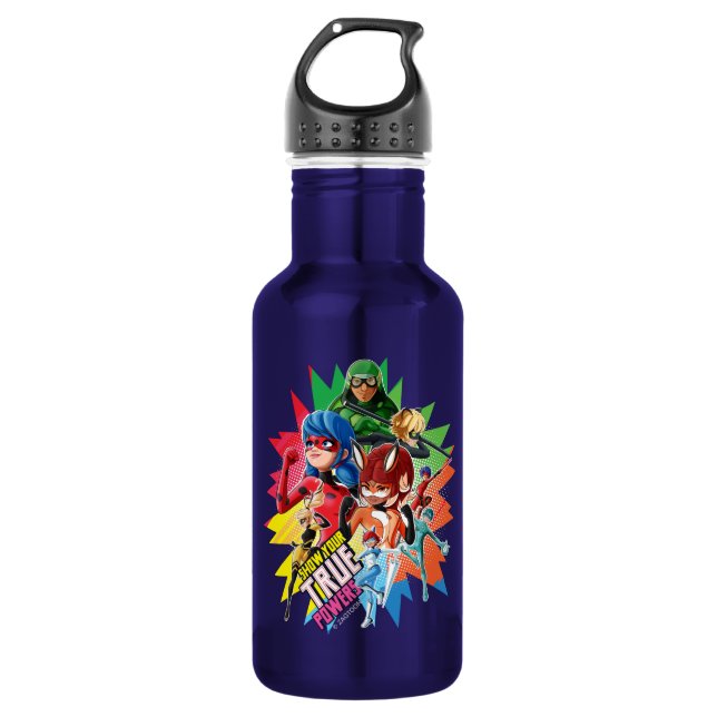 Miraculous Show Your True Powers 532 Ml Water Bottle (Front)
