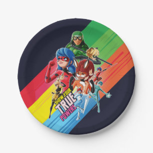 Miraculous Show Your True Powers Paper Plate