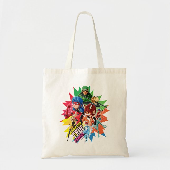 Miraculous Show Your True Powers Tote Bag (Front)