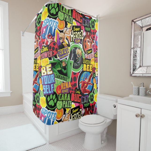 Miraculous Superhero Characters Pattern (In Situ)