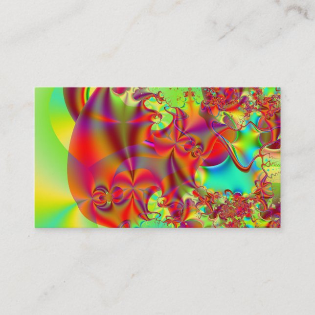 Mirador II · Fractal Art · Red & Green Business Card (Front)