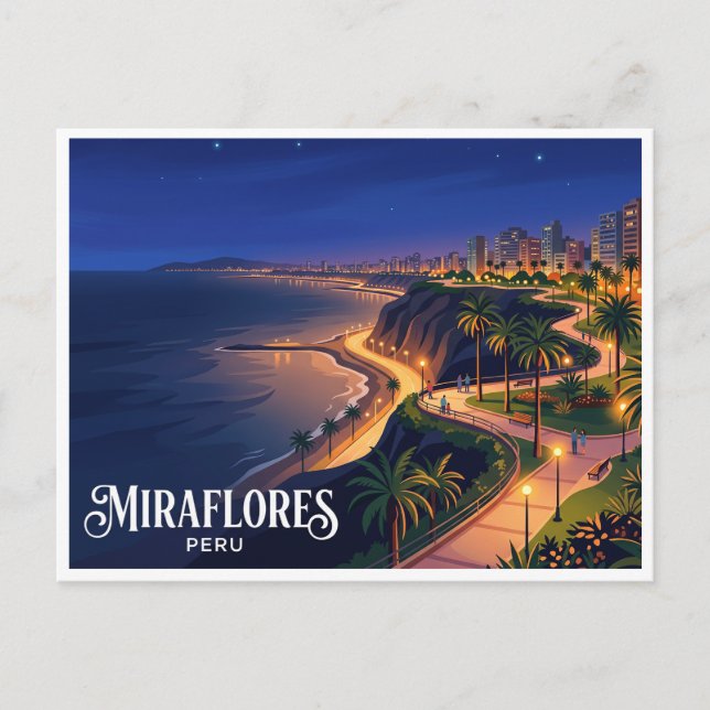 Miraflores Malecón Lima Peru Postcard (Front)