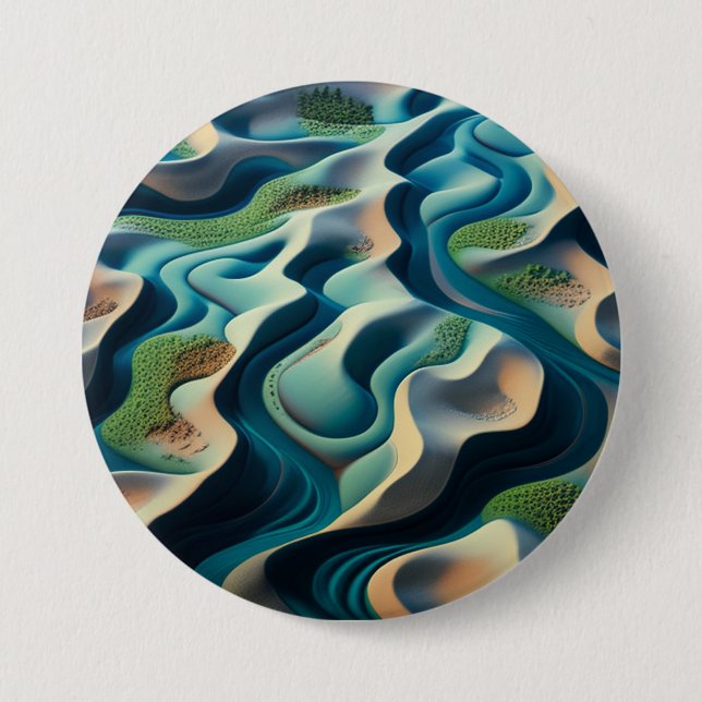 Mirage Currents 3 Inch Round Button (Front)