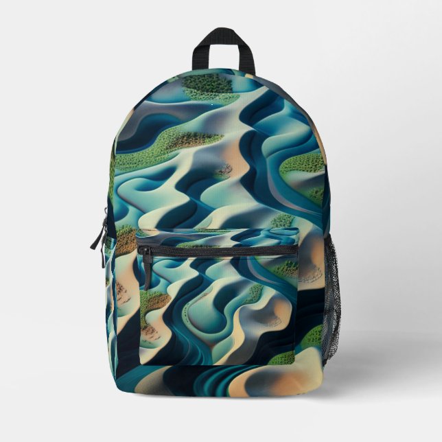 Mirage Currents Printed Backpack (Front)