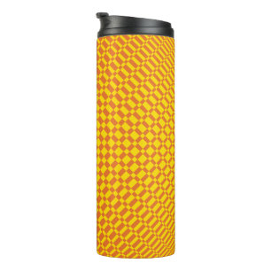 ‘Mirage’ Vibrant Yellow on Russet Orange Thermal Tumbler