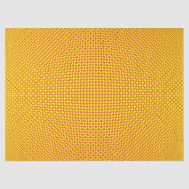 ‘Mirage’ | Vibrant Yellow on Russet Orange | Tissue Paper (Front)