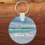 Miramar Beach Florida Beautiful Vacation Keepsake Keychain<br><div class="desc">A keychain of beautiful Miramar Beach Florida. Gorgeous emerald coast photography of the sandpipers on the edge of the ocean waves on the sand. Pretty seaside souvenir from Destin in the summer.</div>