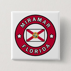Miramar Florida 2 Inch Square Button
