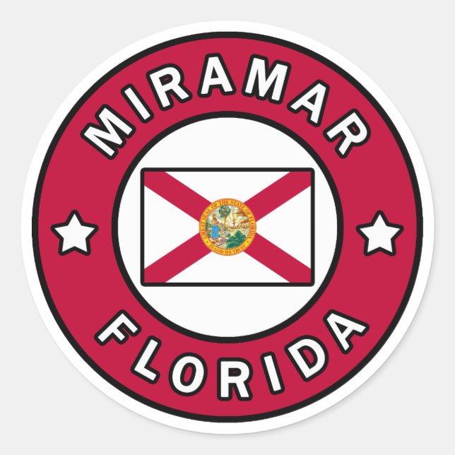 Miramar Florida Classic Round Sticker (Front)