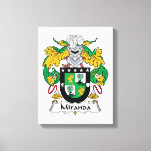 Miranda Family Crest Canvas Print