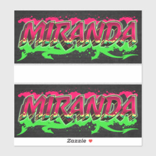 Miranda First Name Graffiti Sticker
