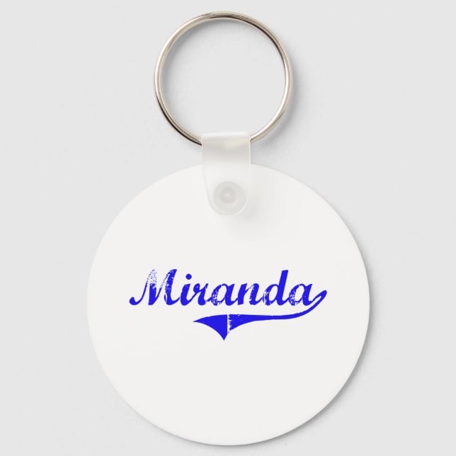 Miranda Surname Classic Style Keychain (Front)