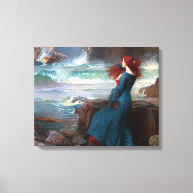 Miranda The Tempest John William Waterhouse Canvas Print (Front)