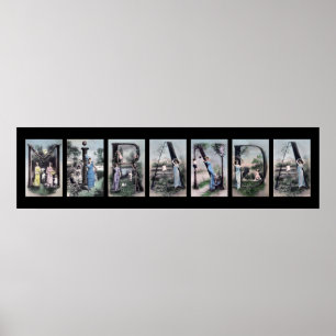 MIRANDA Vintage Alphabet Letter Name Art Poster