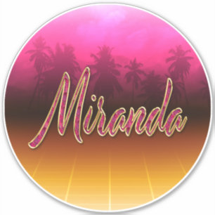 Miranda Vorname Name golden pink Aufkleber Sticker