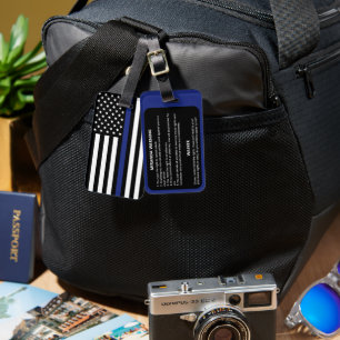 Miranda Warning Law Enforcement Police Flag Luggage Tag