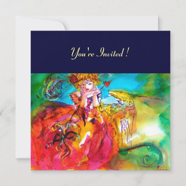 MIRANDOLINA MARDI GRAS MASQUERADE PARTY INVITATION (Front)