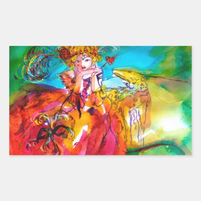 MIRANDOLINA , pink,fuchsia yellow Sticker (Front)