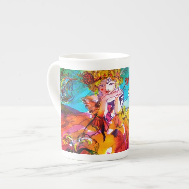 MIRANDOLINA  / Venetian Carnival Masks Bone China Mug (Front Left)