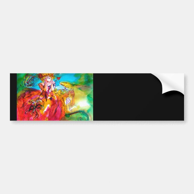 MIRANDOLINA  / Venetian Carnival Masks Bumper Sticker (Front)