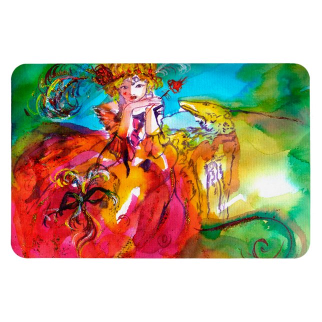 MIRANDOLINA  / Venetian Carnival Masks Magnet (Horizontal)