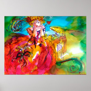 MIRANDOLINA / Venetian Carnival Masks Poster