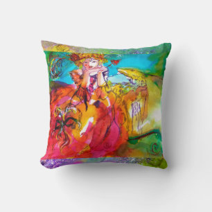 MIRANDOLINA  / Venetian Carnival Masks Throw Pillow