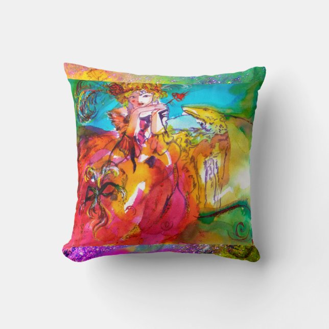 MIRANDOLINA  / Venetian Carnival Masks Throw Pillow (Front)