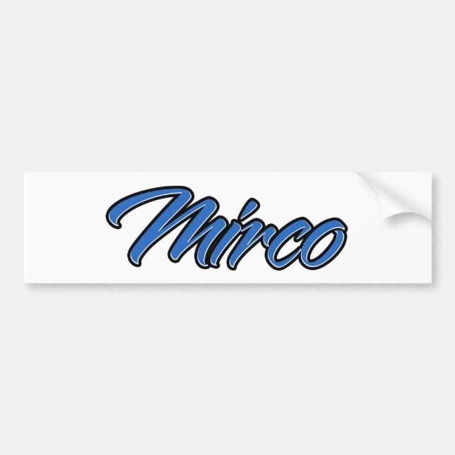 Mirco Nom bleu Autoaufkleber Sticker (Devant)