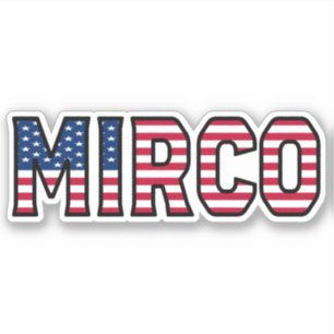 Mirco Nom Prénom USA Autocollant Set d'autocollant
